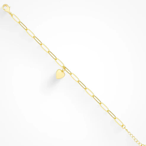 Bombeli Kalp Charm Bileklik