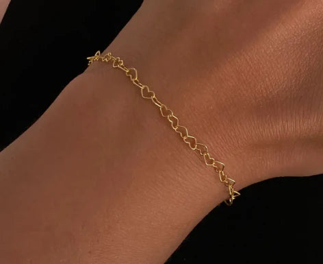 Kalp Zincir Bileklik