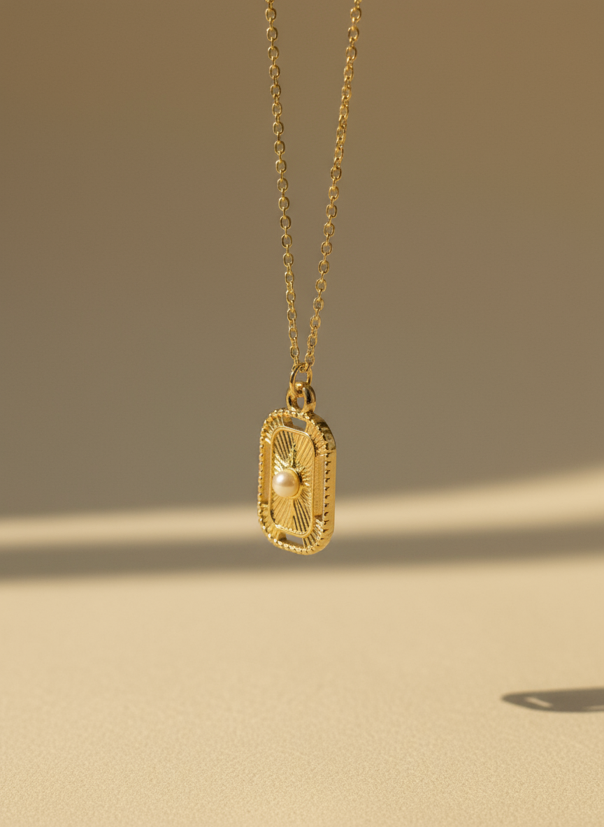 İnci Detaylı Tarot Kolye