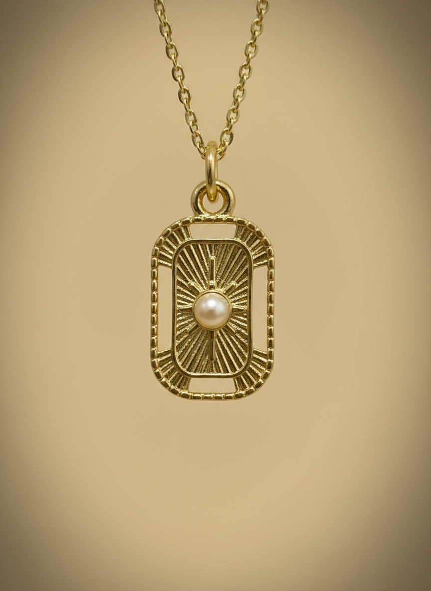 İnci Detaylı Tarot Kolye