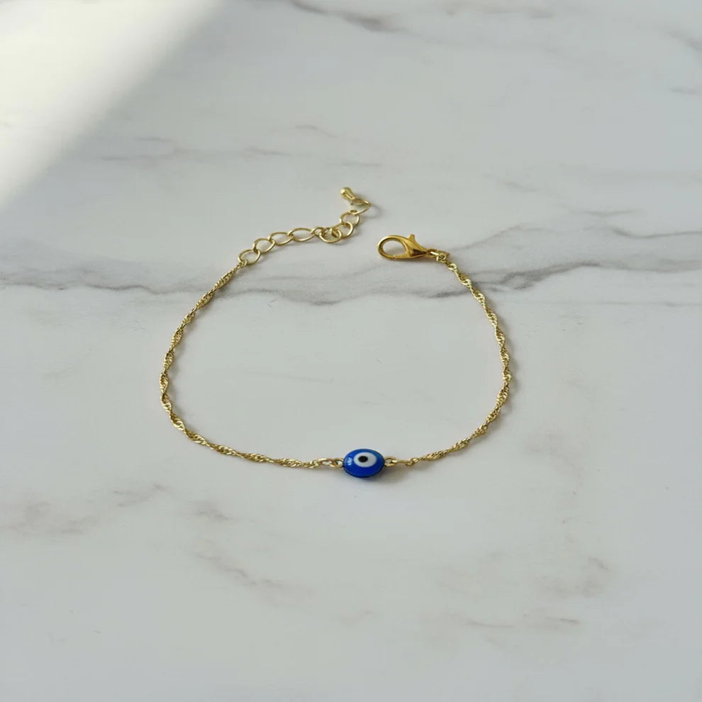 İnce Sinagapur Zincir Nazar Bileklik
